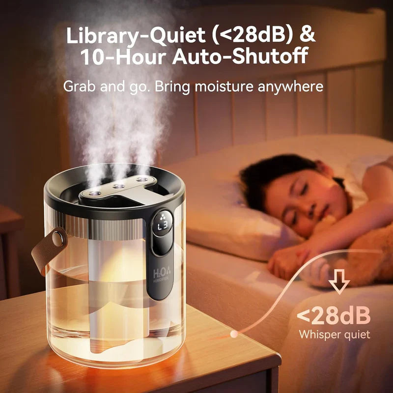 Dual-Spray Portable Humidifier  مرطب هواء محمول ثنائي الرذاذ