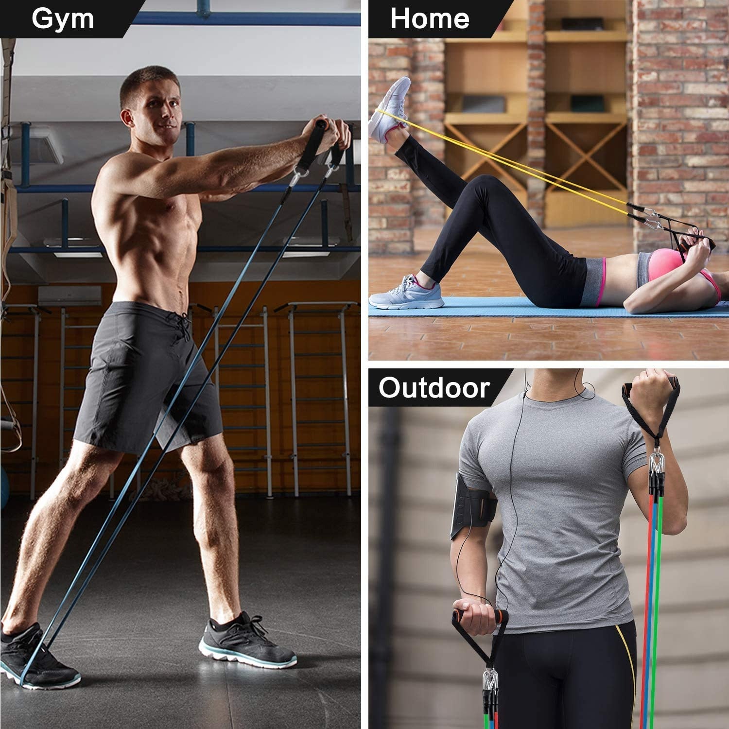 The Ultimate Resistance Bands Set Unisex |  مجموعة أحزمة المقاومة الشاملة للجنسين 💪🔥
